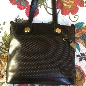 EUC black leather Dooney Bourke Bucket